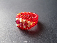 Inspirational Beading Herringbone Ring